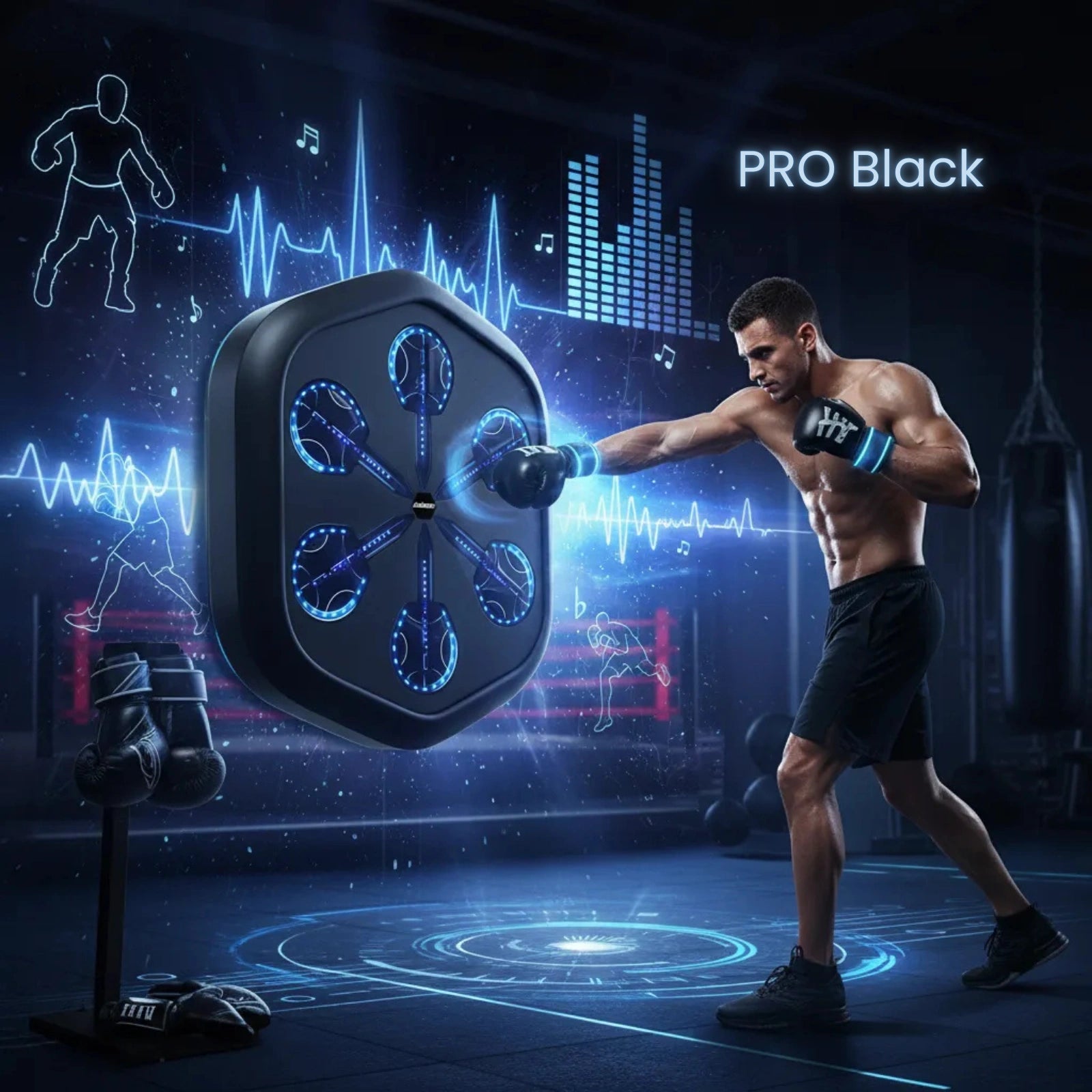 Professional grade smart music boxing machine PRO version for adults, featuring enhanced impact resistance and multi-mode training for advanced home boxing workouts.