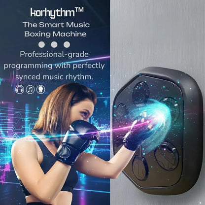 Side profile of the electronic boxing wall target showing its space-saving slim design, perfect for small apartments or home gyms.